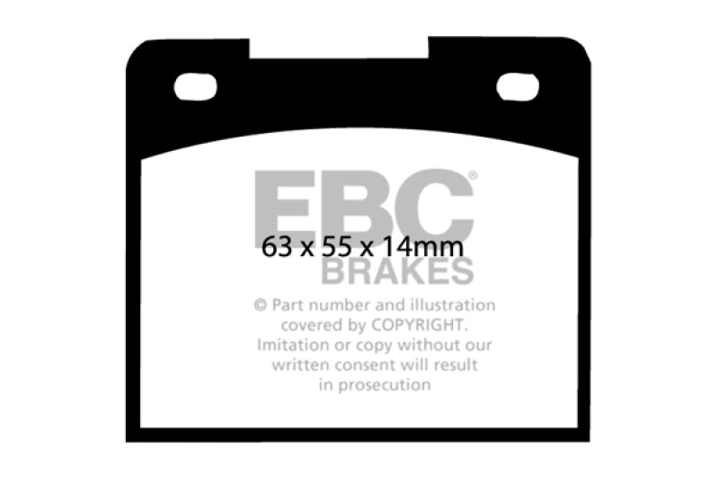 EBC 66-68 Volvo 140 1.8 Redstuff Rear Brake Pads - Black Ops Auto Works