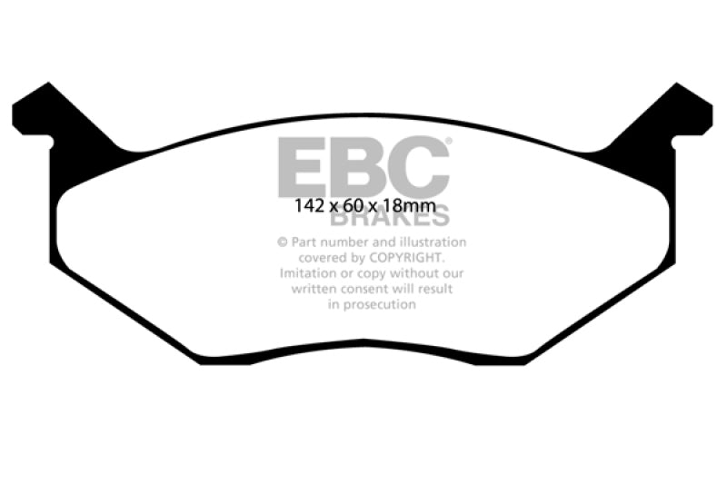 EBC 80-83 Chrysler Cordoba 3.7 Redstuff Front Brake Pads - Black Ops Auto Works
