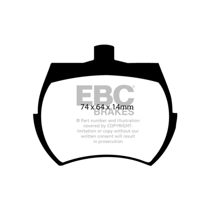 EBC 84-92 Austin Mini 1.0L Yellowstuff Front Brake Pads EBC EBCDP4127R