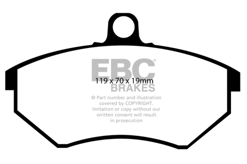 EBC 89-93 Volkswagen Corrado 1.8 Supercharged Redstuff Front Brake Pads - Black Ops Auto Works