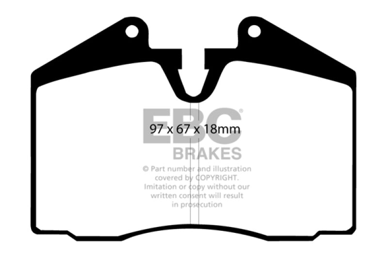 EBC 89-95 Ferrari 348 3.4 Redstuff Front/Rear Brake Pads (Axle Set Only) - Black Ops Auto Works