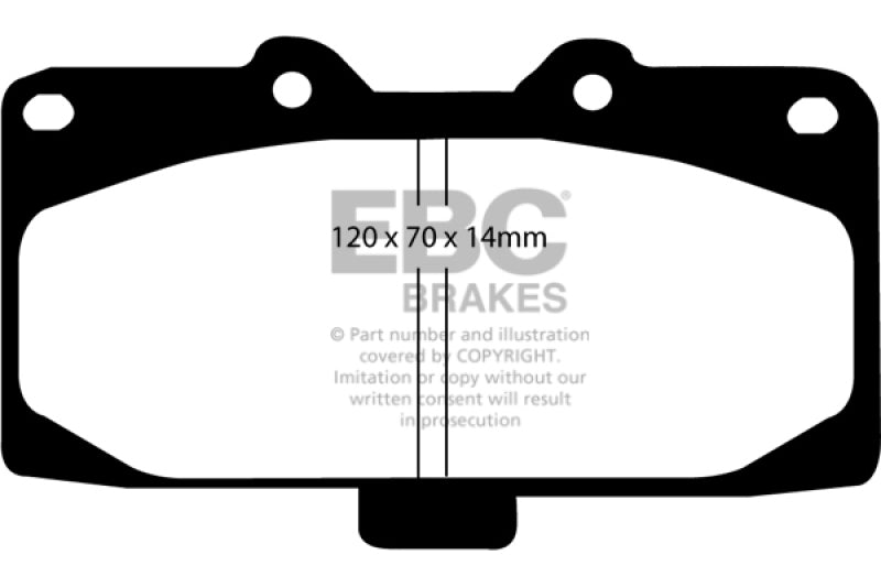 EBC 89-95 Nissan Skyline (R32) 2.6 Twin Turbo GT-R Redstuff Front Brake Pads - Black Ops Auto Works