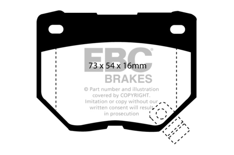 EBC 89-95 Nissan Skyline (R32) 2.6 Twin Turbo GT-R Redstuff Rear Brake Pads - Black Ops Auto Works