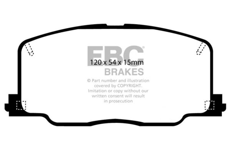 EBC 90-91 Lexus ES250 2.5 Yellowstuff Front Brake Pads - Black Ops Auto Works