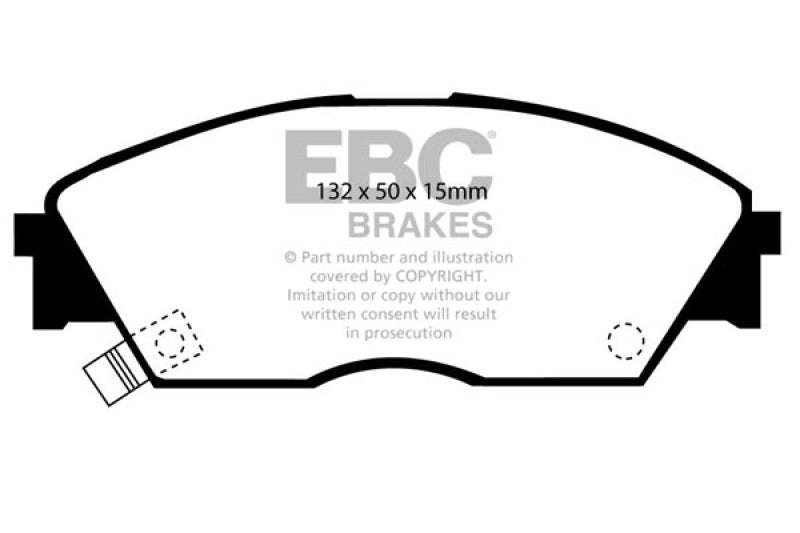 EBC 90-92 Honda Civic CRX 1.6 Si Yellowstuff Front Brake Pads - Black Ops Auto Works
