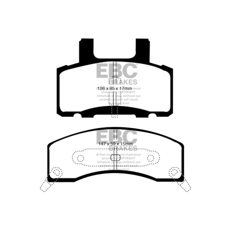 EBC 90-93 Chevrolet C20 8600 LB Yellowstuff Front Brake Pads EBC EBCDP41274R