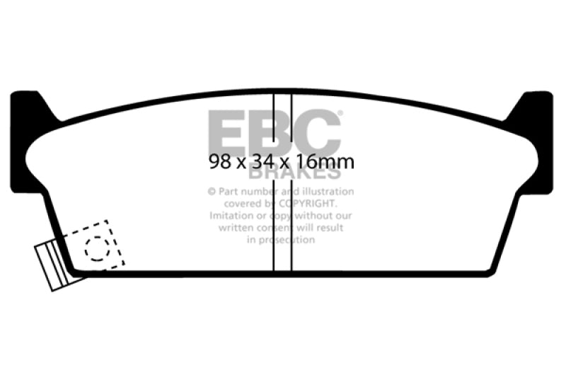 EBC 90-93 Infiniti M30 3.0 Yellowstuff Rear Brake Pads - Black Ops Auto Works
