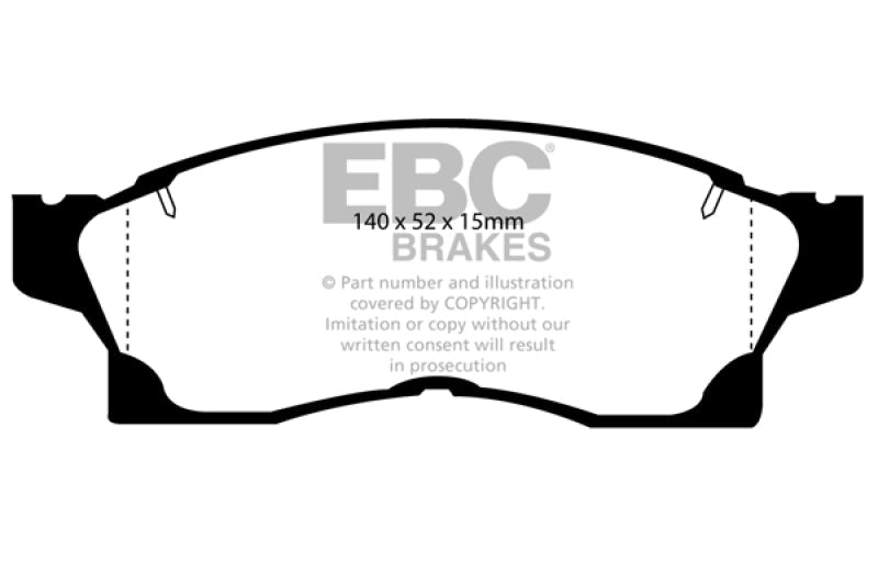 EBC 91-92 Toyota MR2 2.0 Turbo Yellowstuff Front Brake Pads - Black Ops Auto Works