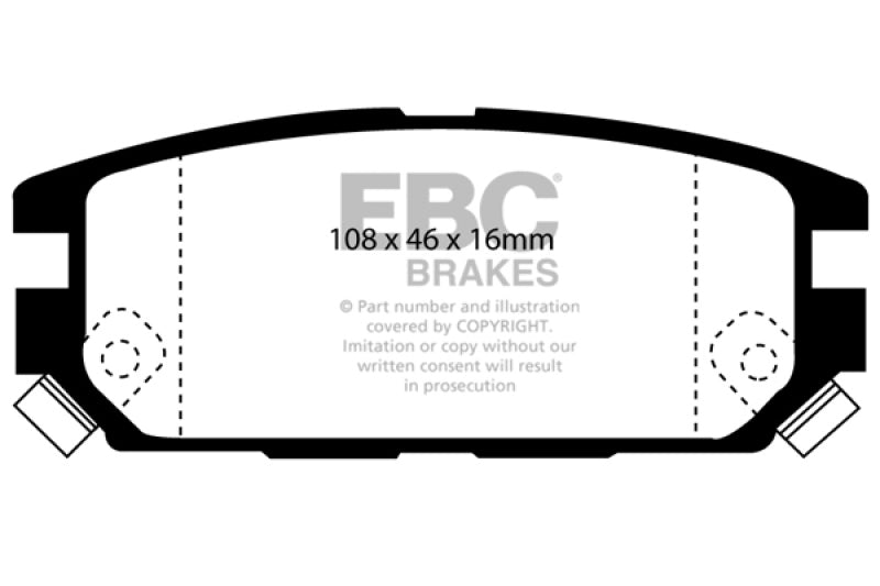 EBC 91-93 Dodge Stealth 3.0 4WD Redstuff Rear Brake Pads - Black Ops Auto Works