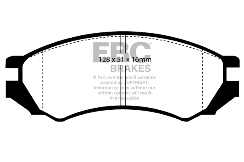 EBC 91-93 Nissan NX 2.0 (ABS) Yellowstuff Front Brake Pads - Black Ops Auto Works