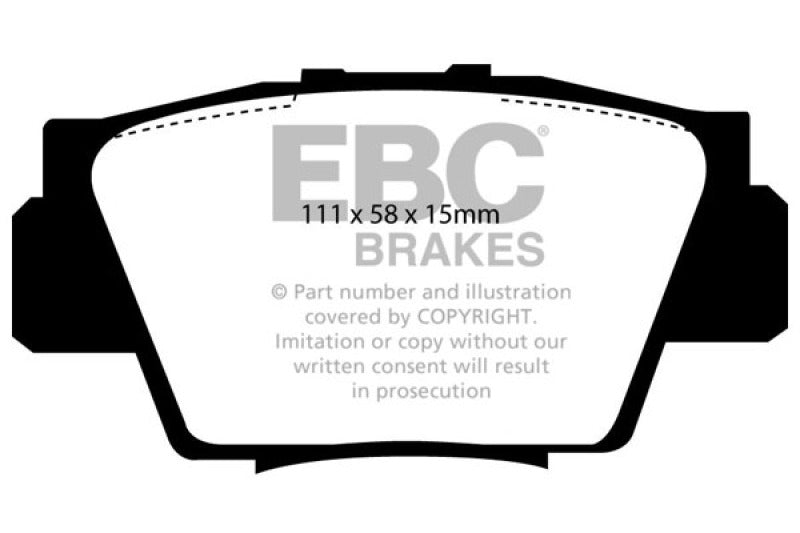 EBC 91-96 Acura NSX 3.0 Yellowstuff Rear Brake Pads - Black Ops Auto Works