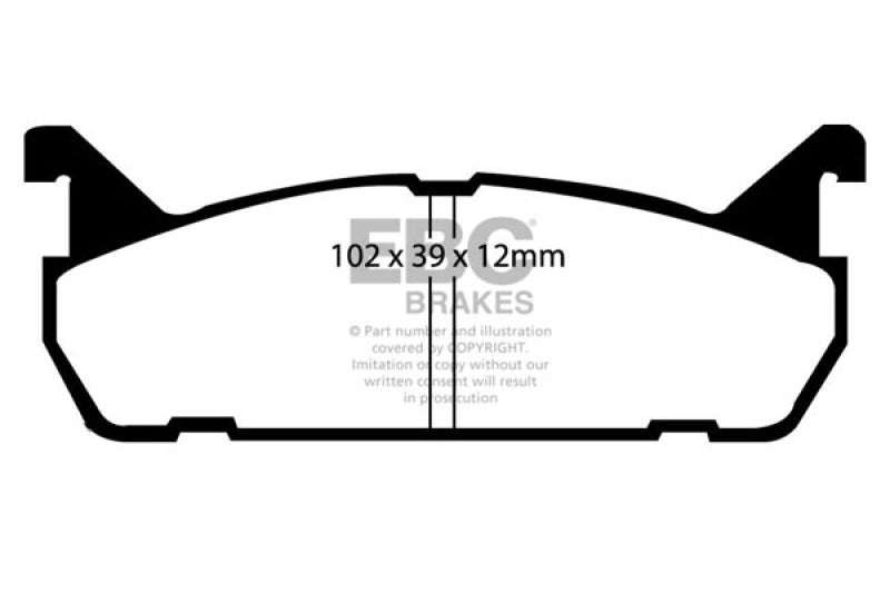 EBC 91-96 Ford Escort 1.8 Redstuff Rear Brake Pads - Black Ops Auto Works