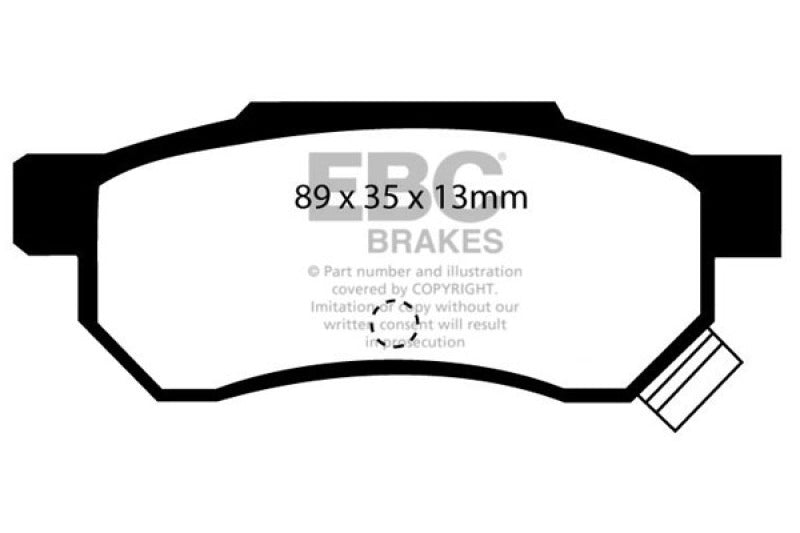 EBC 92-94 Acura Integra 1.7 Vtec Redstuff Rear Brake Pads - Black Ops Auto Works
