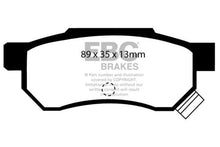 Load image into Gallery viewer, EBC 92-94 Acura Integra 1.7 Vtec Redstuff Rear Brake Pads - Black Ops Auto Works