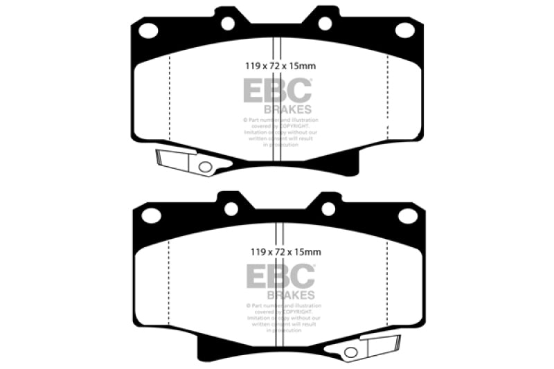 EBC 96-97 Lexus LX450 4.5 Greenstuff Front Brake Pads - Black Ops Auto Works