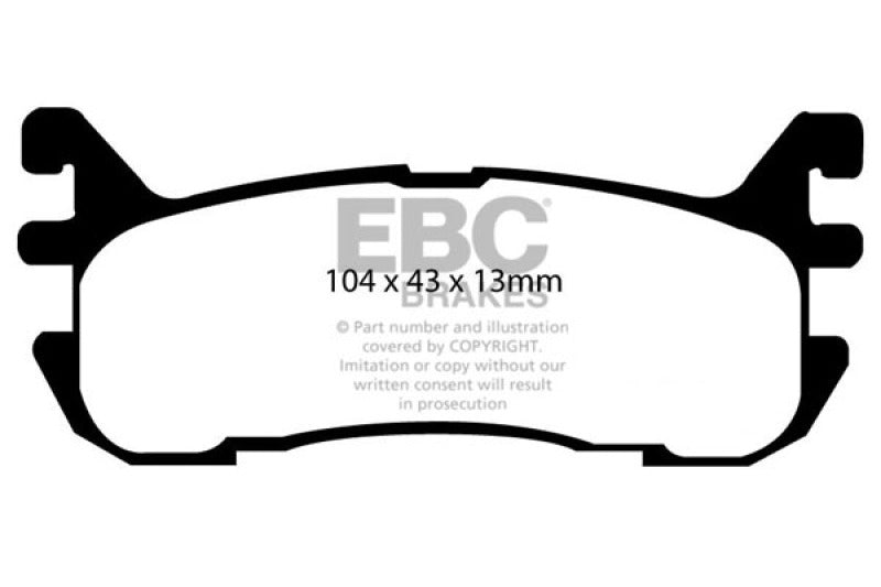 EBC 97-02 Ford Escort 2.0 Redstuff Rear Brake Pads - Black Ops Auto Works