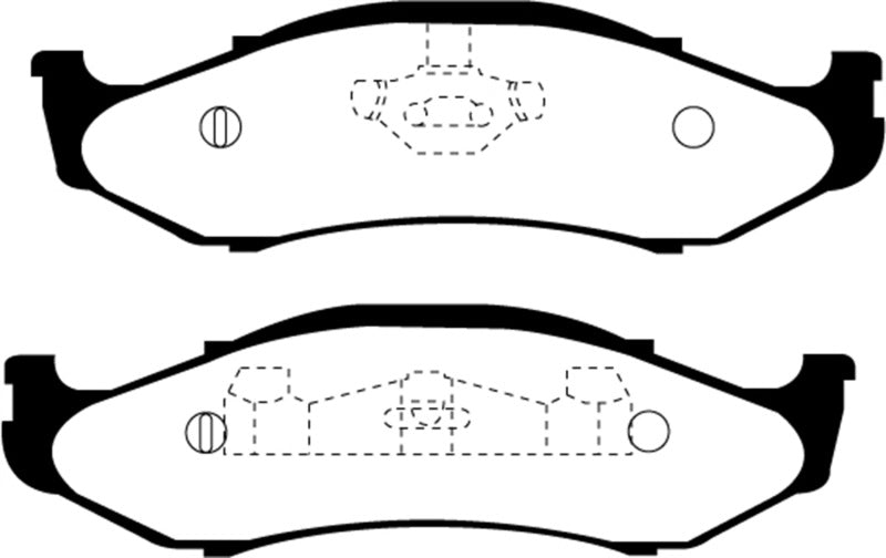 EBC 97-99 Jeep Cherokee 2.5 82mm High Rotors Yellowstuff Front Brake Pads - Black Ops Auto Works