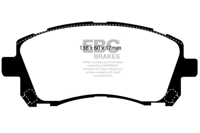 EBC 98-02 Subaru Forester 2.5 Yellowstuff Front Brake Pads - Black Ops Auto Works