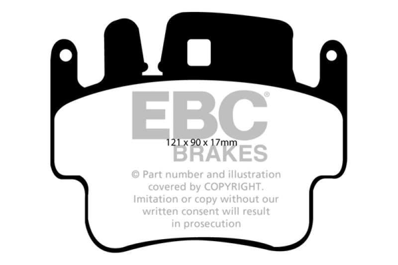 EBC 98-05 Porsche 911 996 3.4 Carrera 2 (Iron Rotor) Redstuff Frt Brake Pad (Check EBC Fit Guide) - Black Ops Auto Works
