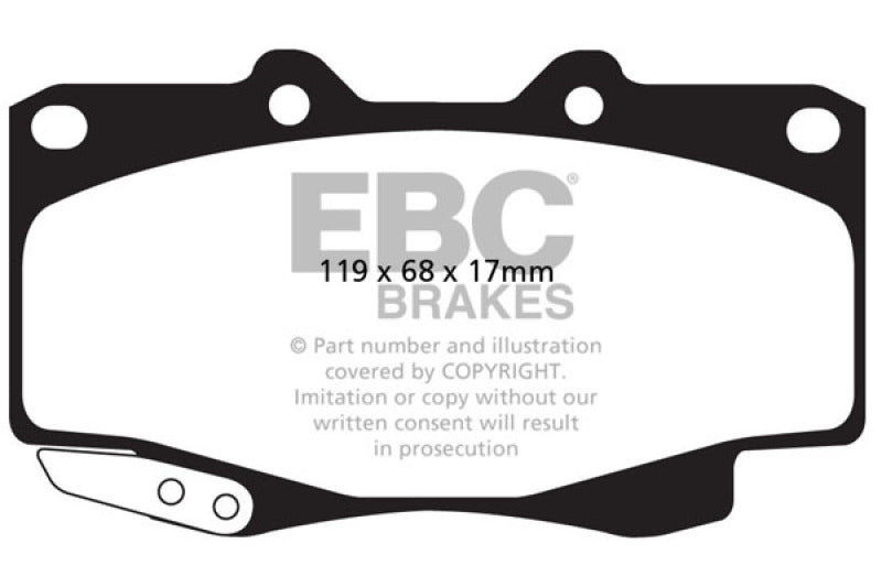 EBC 99-04 Toyota Tacoma 4WD 2.7 Yellowstuff Front Brake Pads - Black Ops Auto Works