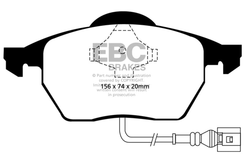 EBC 99-06 Audi TT 1.8 Turbo Yellowstuff Front Brake Pads - Black Ops Auto Works