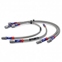 Load image into Gallery viewer, EBC stainless steel brake line shown unmounted against a plain background
