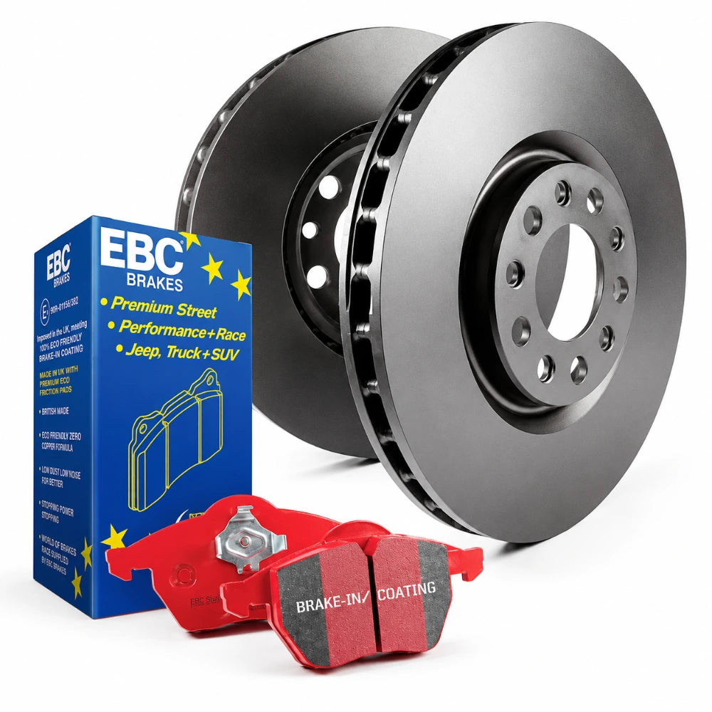 EBC Brake Pad and Rotor Kit Redstuff Pads + Rotors BMW 7 - EBC S12KR1032