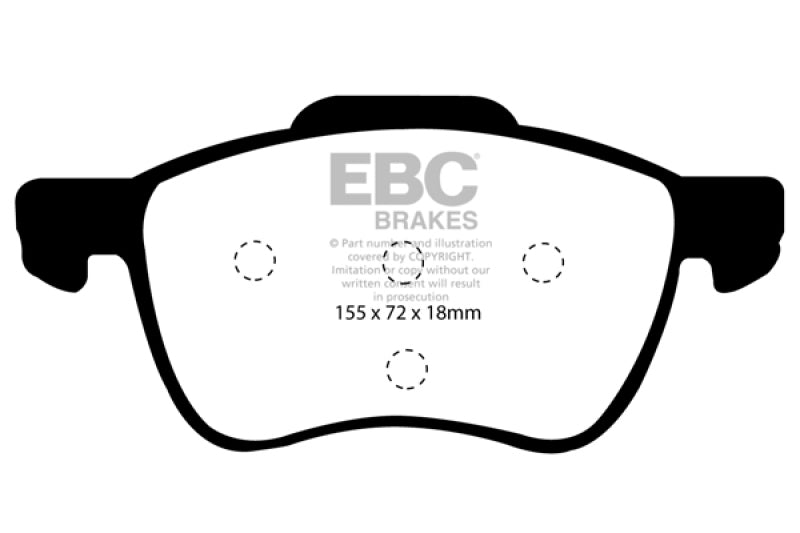 EBC 01-05 Volvo S60 2.3 Turbo T5 Redstuff Front Brake Pads - EBC DP31229C