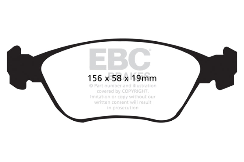 EBC 98-05 Volvo C70 2.3 Turbo T5 (16in Wheels) Redstuff Front Brake Pads - EBC DP31362C