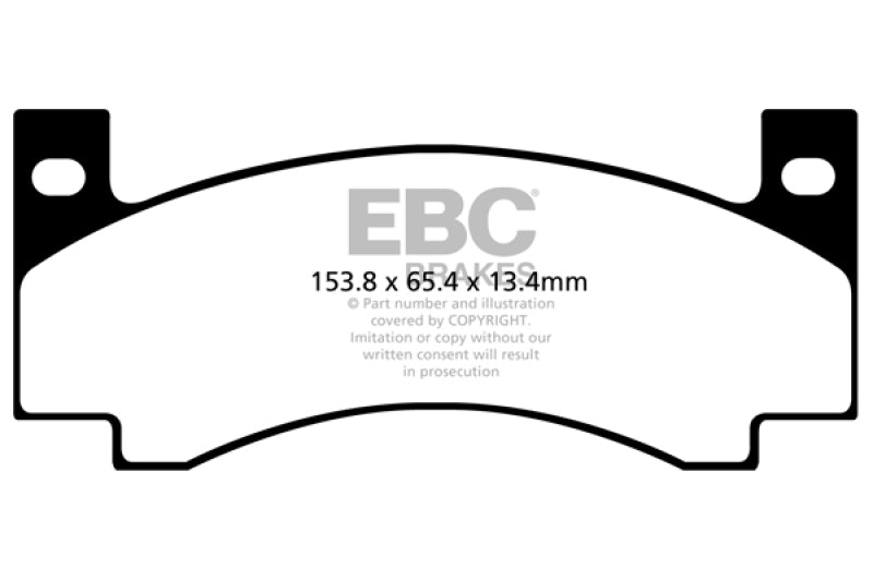 EBC 71-72 Amc Ambassador 4.2 Yellowstuff Front Brake Pads - EBC DP41176R