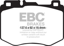 Load image into Gallery viewer, EBC 15-16 Mercedes-Benz C400 (W205) 3.0 Twin Turbo 4-Matic Yellowstuff Front Brake Pads - EBC DP42210R