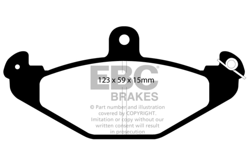 EBC 92-00 Dodge Viper 8.0 Yellowstuff Rear Brake Pads - EBC DP4885R