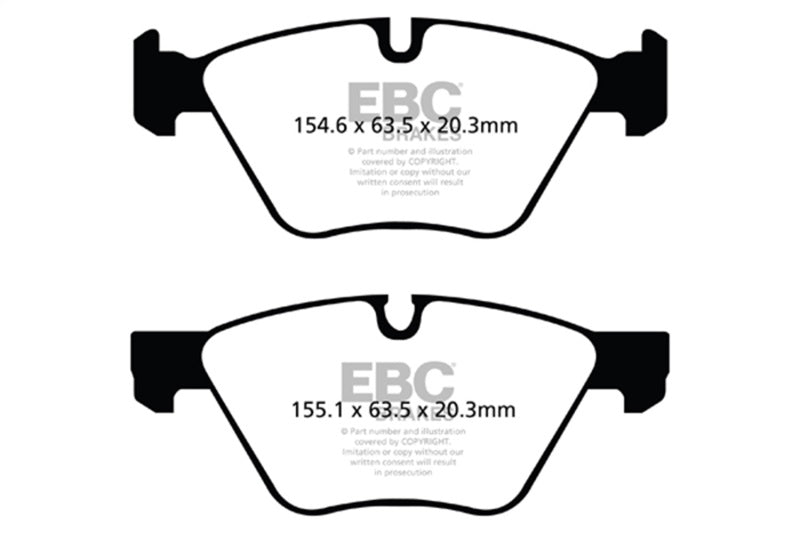 EBC 06-07 BMW 330i/330Xi (E90) Bluestuff Front Brake Pads - EBC DP51493NDX