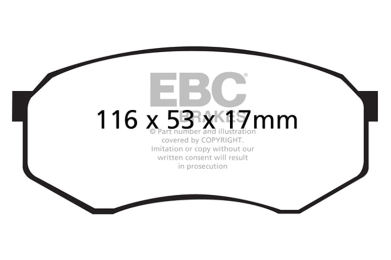 EBC 92-93 Toyota Pick-Up Extra Cab Greenstuff Front Brake Pads - EBC DP61317