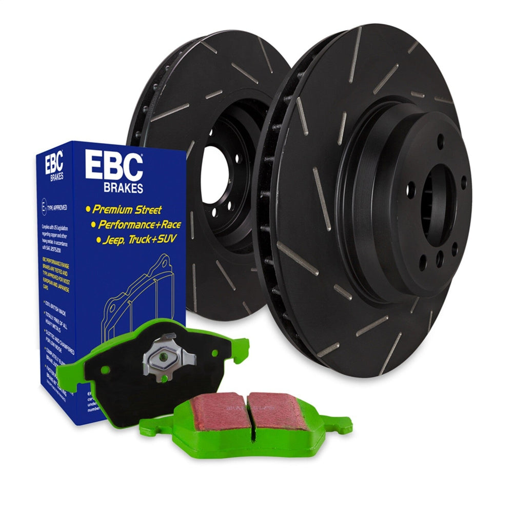 EBC S2 Rear Brake Kit Greenstuff Pads & USR Slotted Rotors 18-24 BMW X3 / X4 / X5 - EBC S2KR2678