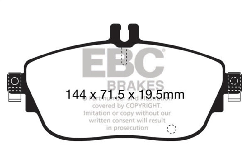 EBC 13+ Mercedes-Benz CLA250 2.0 Turbo Ultimax2 Front Brake Pads - EBC UD1694