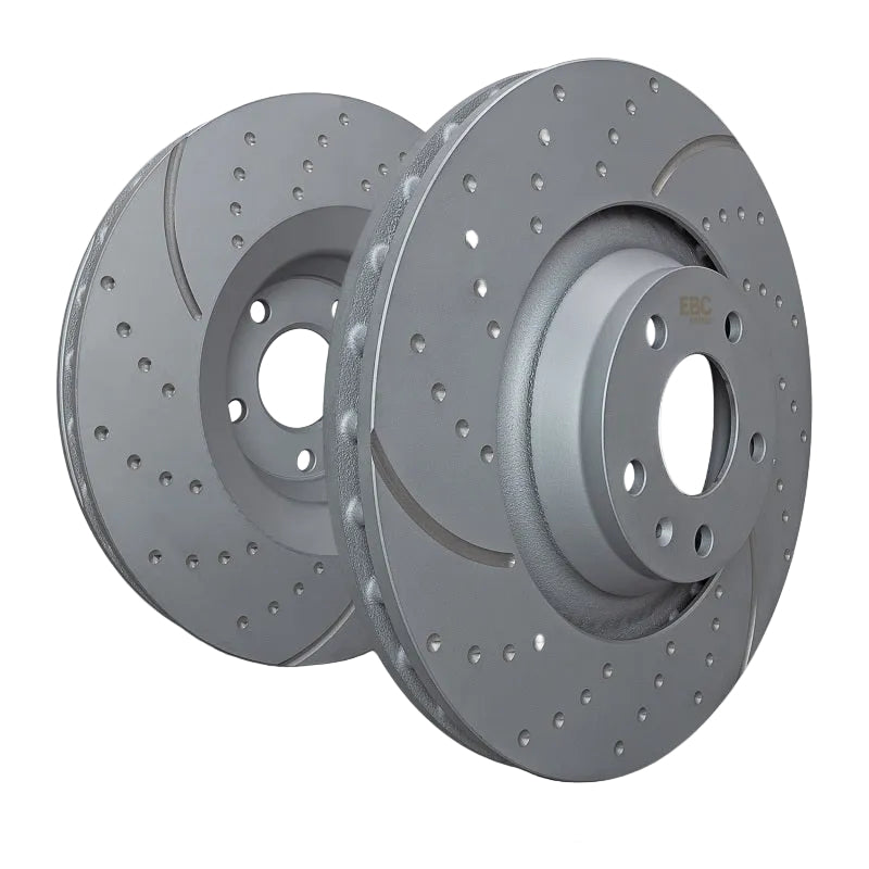 EBC GD1671 rear drilled and slotted brake rotors for 2008-2013 BMW 128i