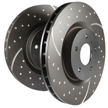Load image into Gallery viewer, EBC GD7385 slotted front brake rotor close-up slots