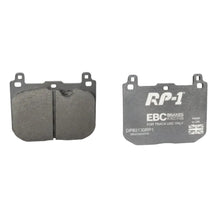 Load image into Gallery viewer, EBC Racing RP-1 brake pad pair, front and rear view showing friction material and shim