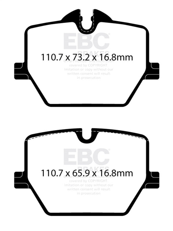 EBC EBC Racing 2020+ Toyota GR Supra 2.0T/3.0T (w/13.6in Rear Rotor) RP-X Race Rear Brake Pads