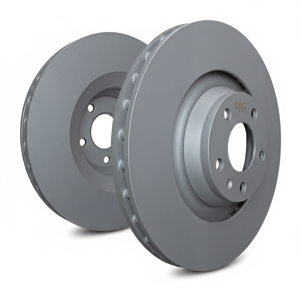 Close-up view of the EBC RK2123XD rear brake rotor surface and hub