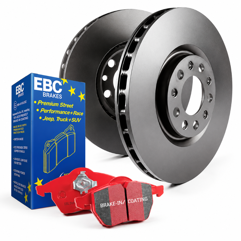 EBC S12 front brake pad and rotor kit for Jaguar F-Pace and Range Rover Velar