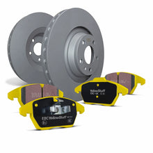 Load image into Gallery viewer, EBC S13KR1039 Yellowstuff rear brake kit with two smooth vented RK645 rotors and DP4729R brake pads for 1993-1995 Mazda RX-7