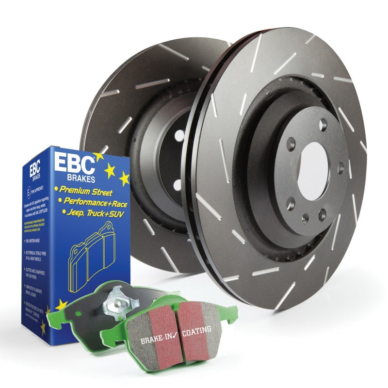 EBC S2 Kits Greenstuff Pads and USR Rotors-Brake Rotors - Slotted-EBC-