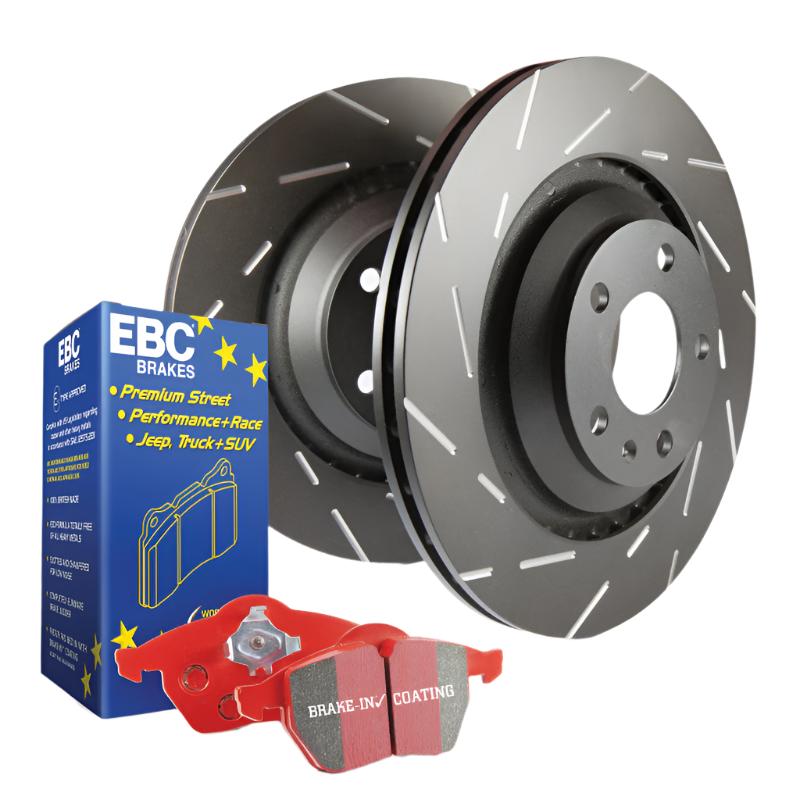 EBC S4 Kits Redstuff Pads and USR Rotors-Brake Rotors - Slotted-EBC-