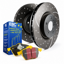 Load image into Gallery viewer, EBC S5 rear brake pad and rotor kit for 2008-2013 BMW 128i with Yellowstuff pads and GD sport rotors