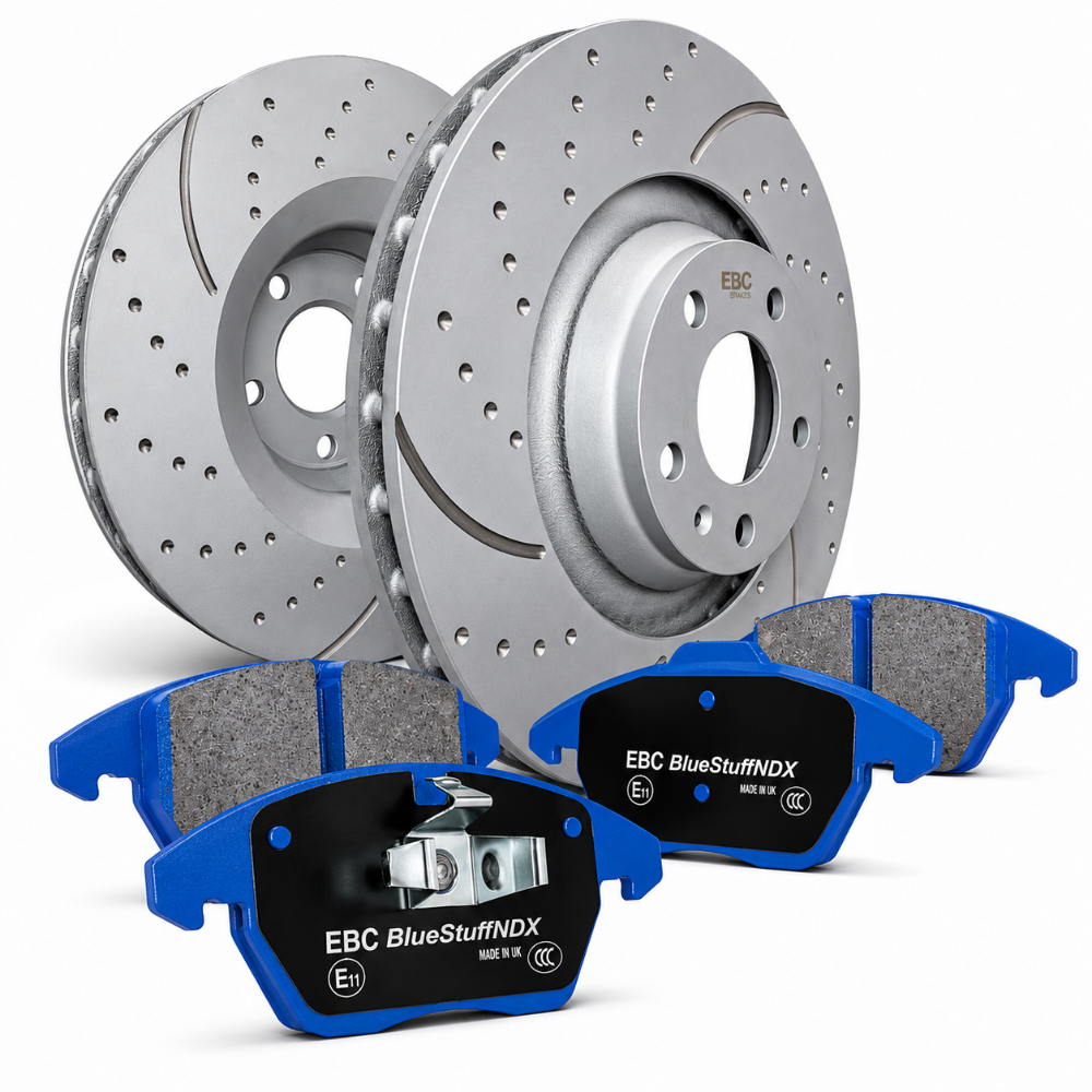 EBC S6 front brake pad and rotor kit for 2008-2013 BMW 128i