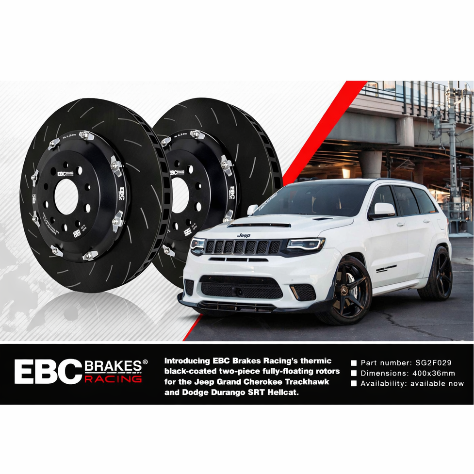 EBC SG rotors installed on Jeep Grand Cherokee Trackhawk front