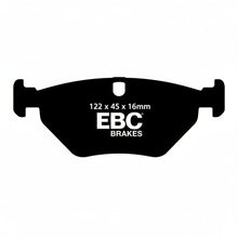Load image into Gallery viewer, EBC Yellowstuff rear brake pad set, product studio shot showing yellow friction material