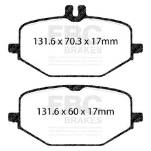 Load image into Gallery viewer, EBC DP42427R rear brake pad shape and dimension diagram for Mercedes-Benz G550